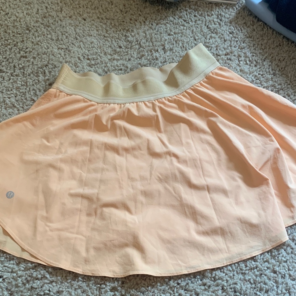 lululemon athletica Light Peach Skater Skirt with Cream Waistband